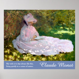 Poster Citation de Claude Monet Art Nature Painting Sprin