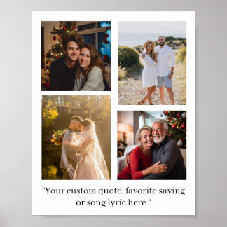 Poster Citation de collage de photos de famille personnal
