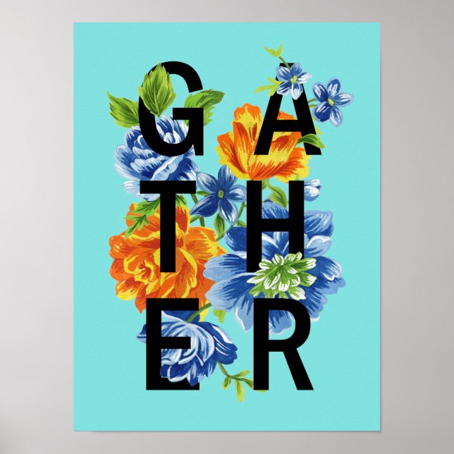 Poster Citation de collecte de fleurs (Devant)