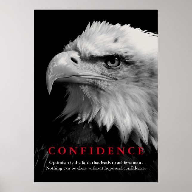 Poster Citation de confiance motivationnelle de l'aigle (Devant)