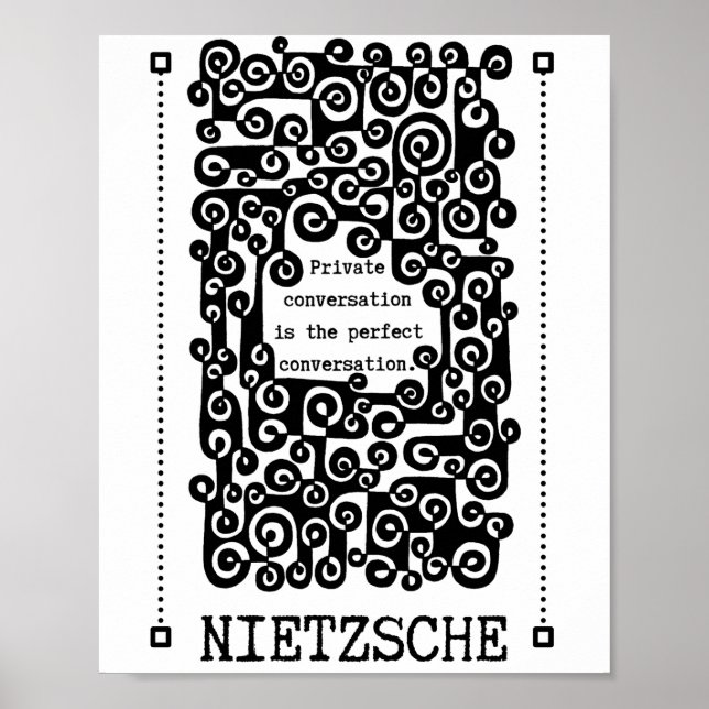 Poster Citation de CONVERSATION parfaite par Nietzsche (Devant)