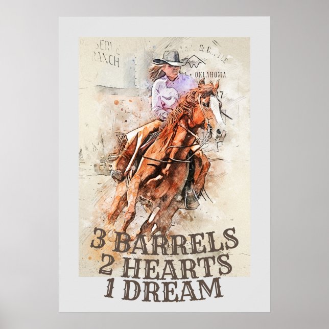 Poster Citation de course de baril (Devant)