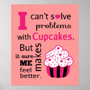 Poster Citation de Cupcake mignonne, Bonheur