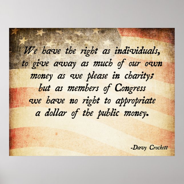 Poster Citation de Davy Crockett (Devant)