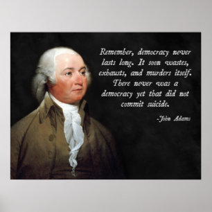 Poster Citation de démocratie d'Adams