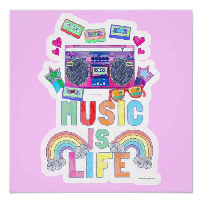 Poster Citation de dessin de musique est la vie épopée de (Devant)