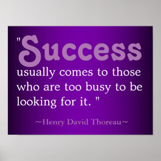 Poster Citation de durée de vie réussie | Thoreau