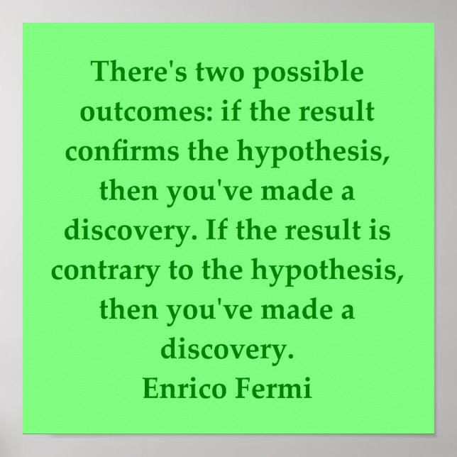 Poster citation de enrico fermi (Devant)