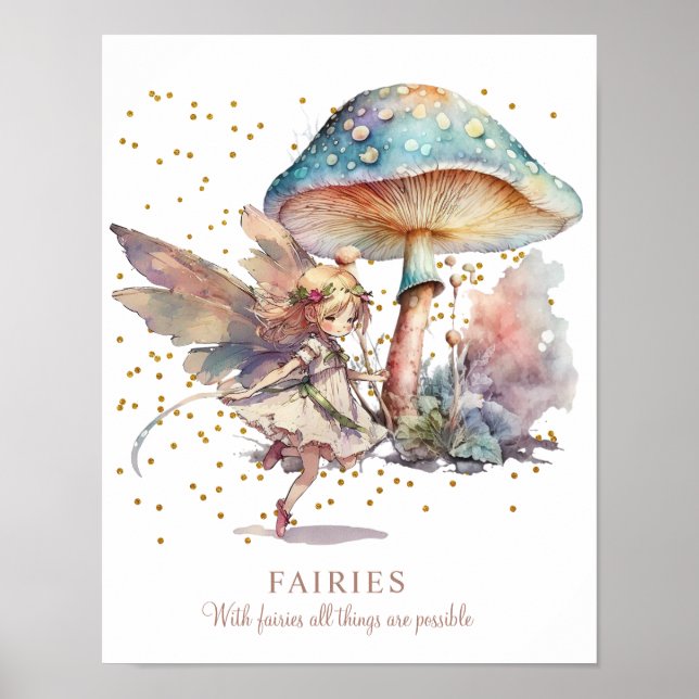 Poster Citation de fée Salle de fille (Devant)