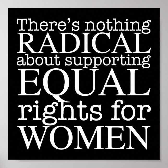Poster Citation de femmes radicales sur les droits des fe (Devant)