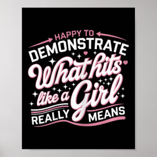Poster Citation de fille d'arts martiaux habilitée