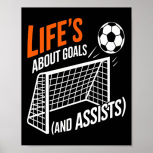Poster Citation de football drôle Objectifs de vie Ists M