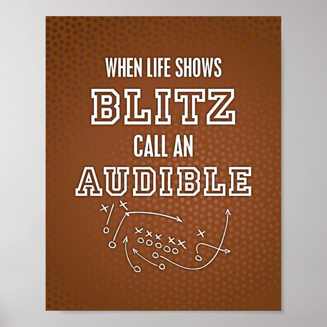 Poster Citation de football LORSQUE LA VIE MONTRE BLITZ S (Devant)