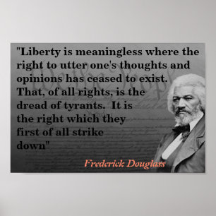 Poster Citation De Frederick Douglass Sur Freedom Speech
