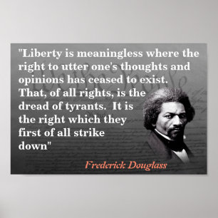 Poster Citation De Frederick Douglass Sur Freedom Speech