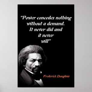 Poster Citation de Frederick Douglass sur le pouvoir
