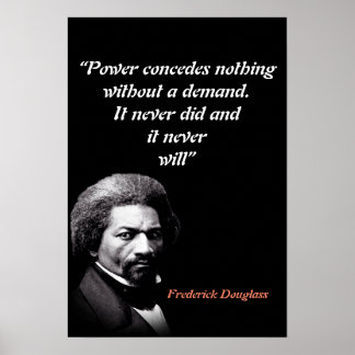 Poster Citation de Frederick Douglass sur le pouvoir