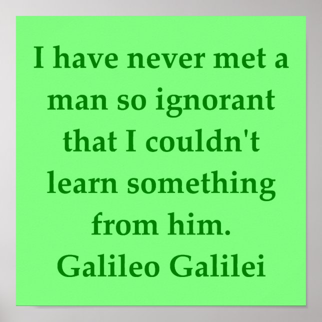 Poster Citation de Galileo (Devant)