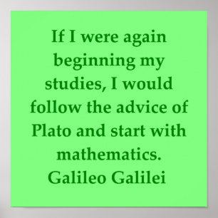 Poster Citation de Galileo