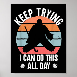 Poster Citation de gardien de but de hockey sur gazon Con