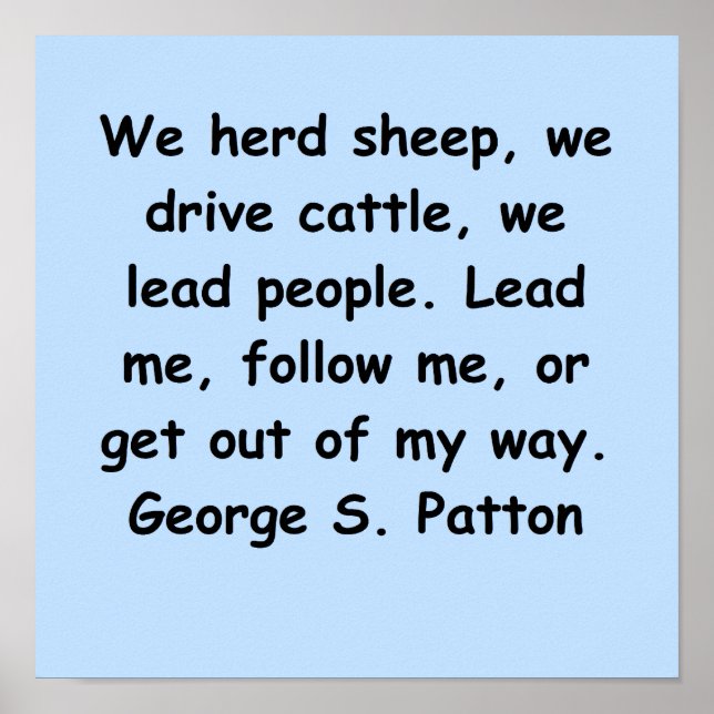 Poster citation de george s patton (Devant)