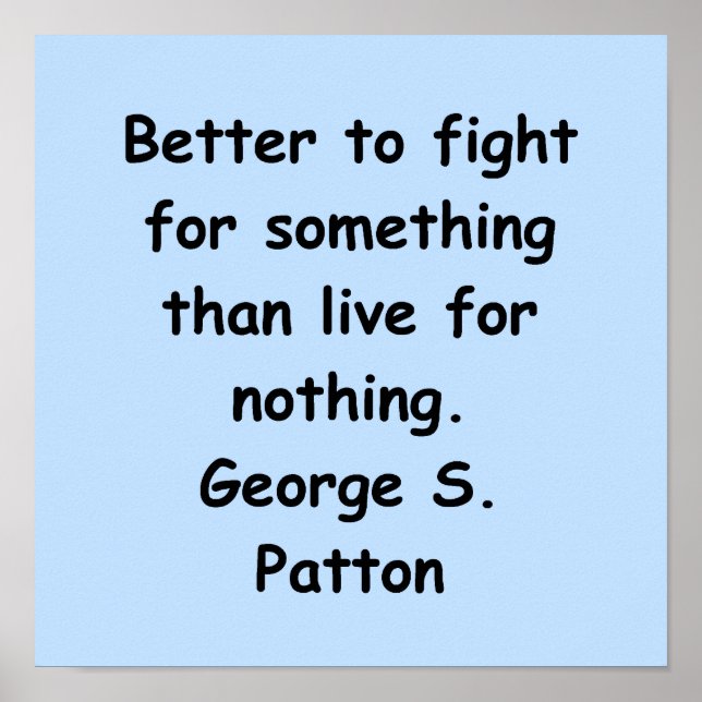 Poster citation de george s patton (Devant)