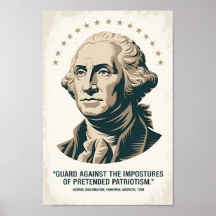 Poster Citation de George Washington Art du président amé