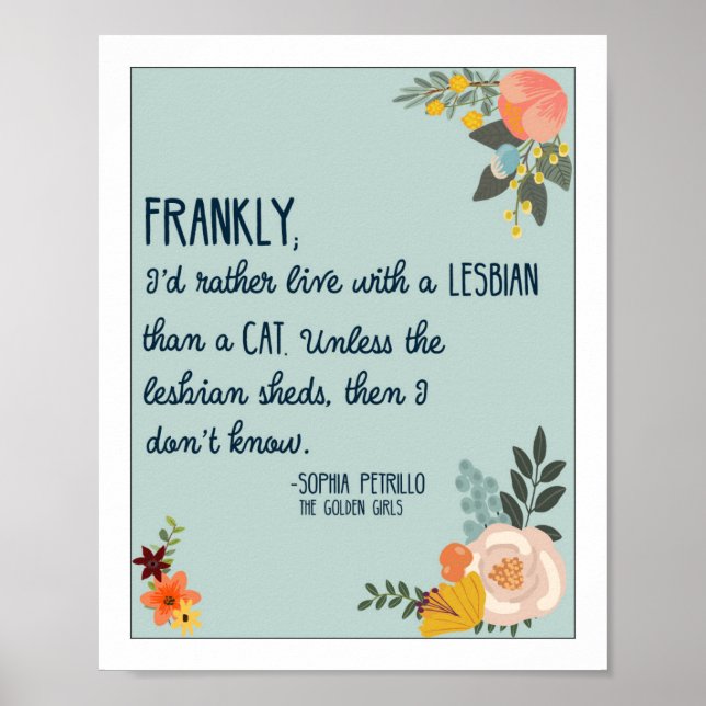 Poster Citation de Golden Girls - Sophia Petrillo (Devant)