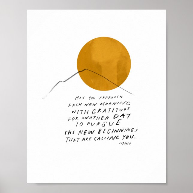 Poster Citation de gratitude - Décor Inspirational Home O (Devant)