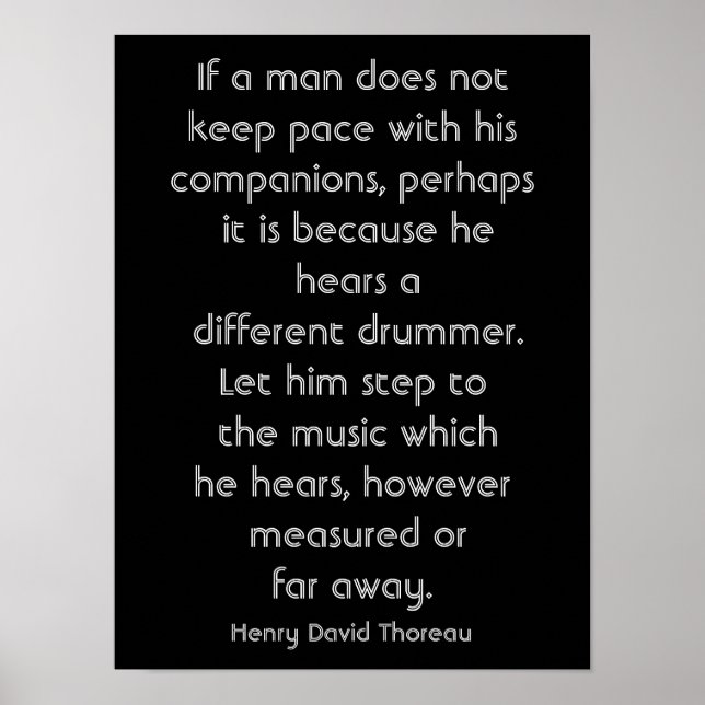 Poster Citation de Henry David Thoreau - Imprimé (Devant)