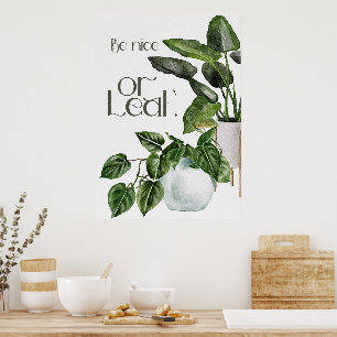 Poster Citation de jardinage plante