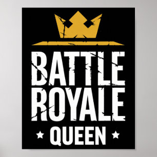 Poster Citation de jeu drôle de la Reine Royale pour les
