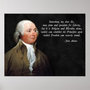 Poster Citation de John Adams Morality