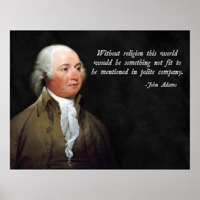 Poster Citation de John Adams sur la religion (Devant)