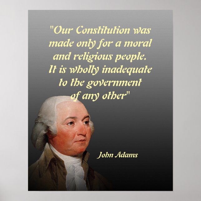Poster Citation de John Adams sur notre Constitution (Devant)