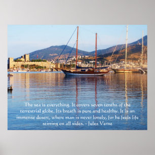 Poster CITATION de Jules Verne au sujet de l'AFFICHE