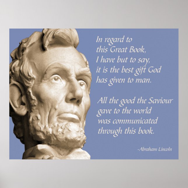 Poster Citation de la Bible Lincoln (Devant)