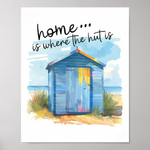 Poster Citation de la cabane de plage douce maison Vacanc