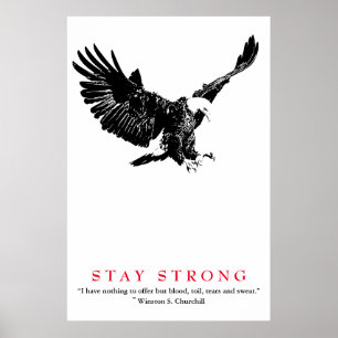 Poster Citation de la Seconde Guerre mondiale par Churchi
