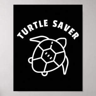 Poster Citation de la tortue - Graphique de la tortue mar