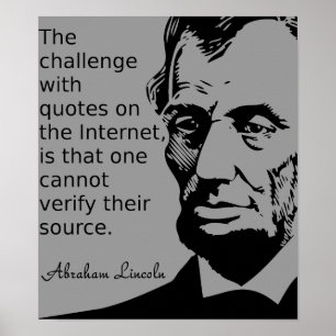 Poster Citation de l'affiche de Lincoln