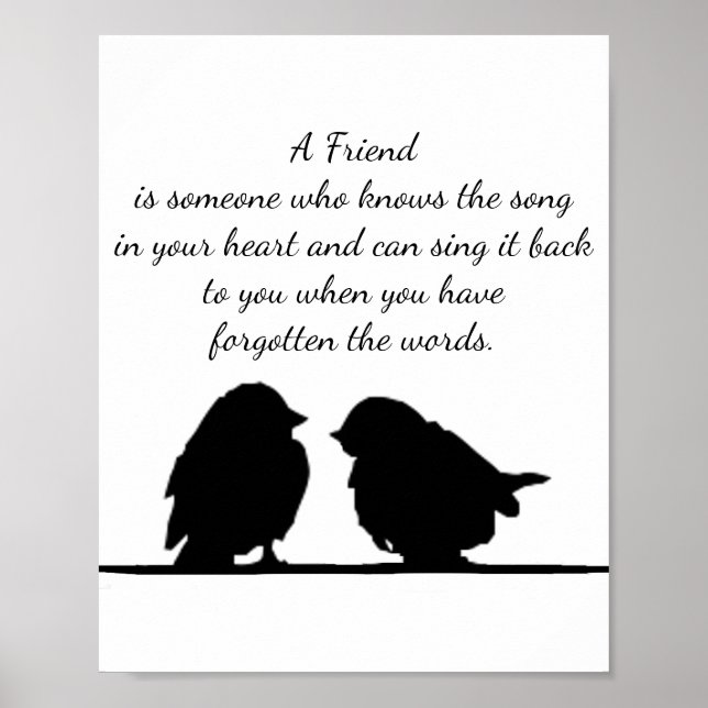 Poster Citation de l'ami Chanson dans votre coeur et les  (Devant)