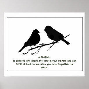 Poster Citation de l'ami Chanson dans votre coeur et les 