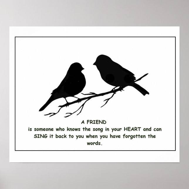 Poster Citation de l'ami Chanson dans votre coeur et les  (Devant)