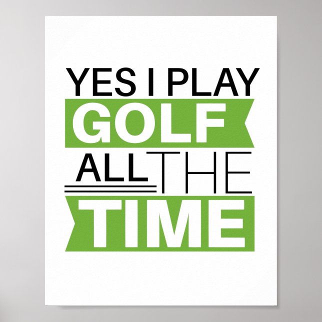 Poster citation de l'amoureux du golf motivant (Devant)