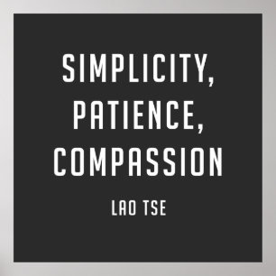 Poster Citation de Lao Tseu pour les amateurs de Zen