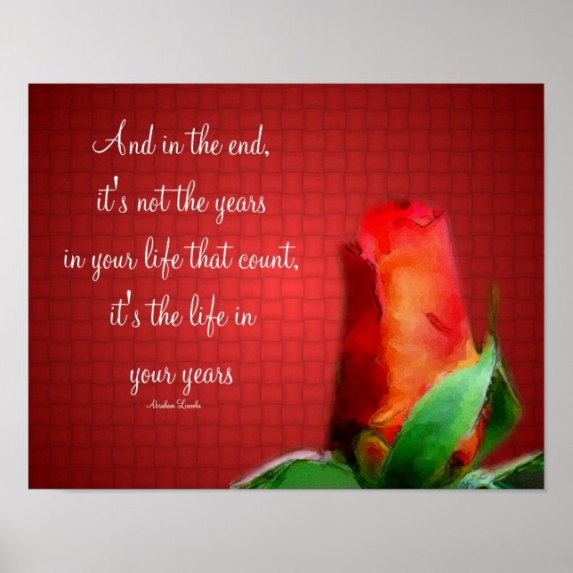 Poster Citation de l'attitude de Red Rose (Devant)