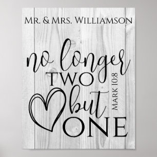 Poster Citation de l'écriture Mariage chrétienne Faux Woo