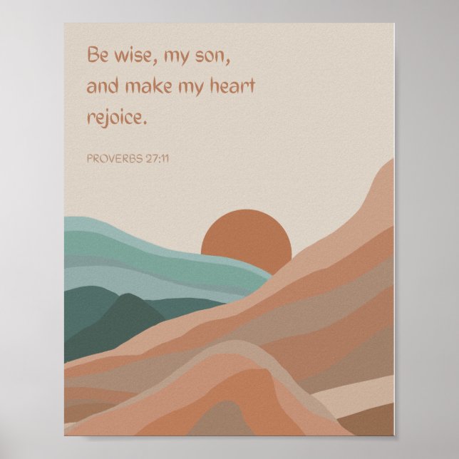 Poster Citation de l'écriture Paysage Neutre Boho Mur Art (Devant)