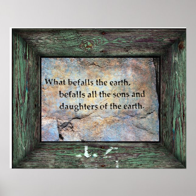 Poster Citation de l'environnement sur la terre (Devant)